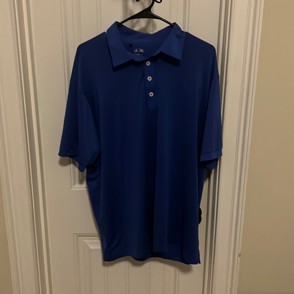 Men’s Adidas L blue golf shirt